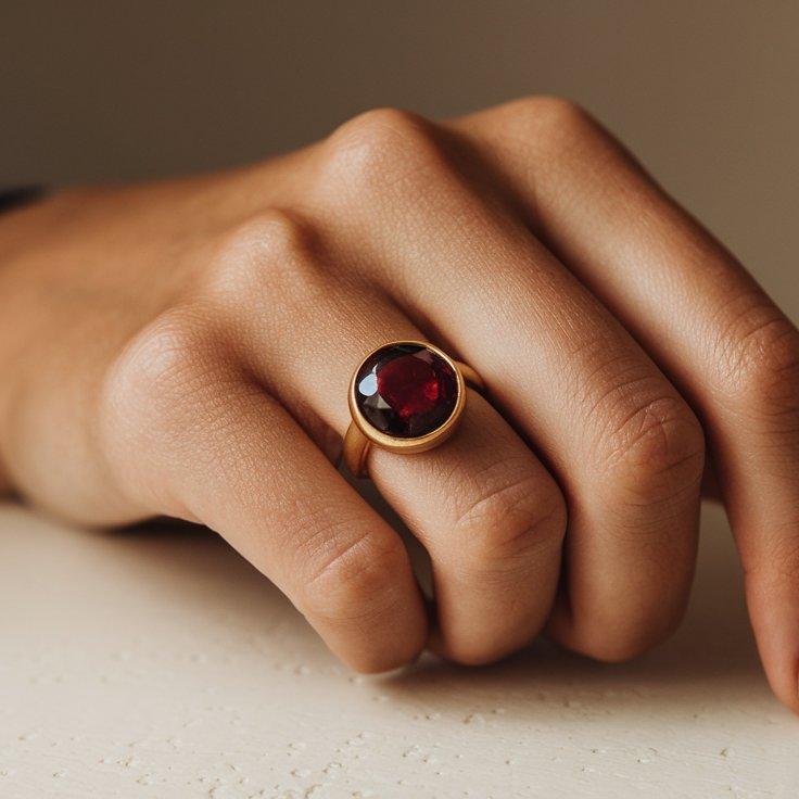 Anillo Aurum Garnet (14k)